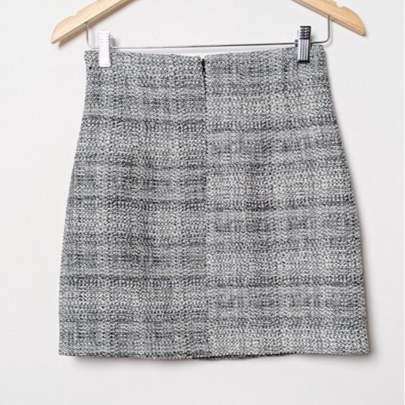 BABATON Tweed Mini Skirt Kinsley Linen Black White ARITZIA 4 - Picture 6 of 11